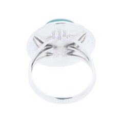 Navajo Kingman Turquoise and Sterling Silver Ring