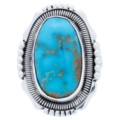 Navajo Kingman Turquoise and Sterling Silver Ring