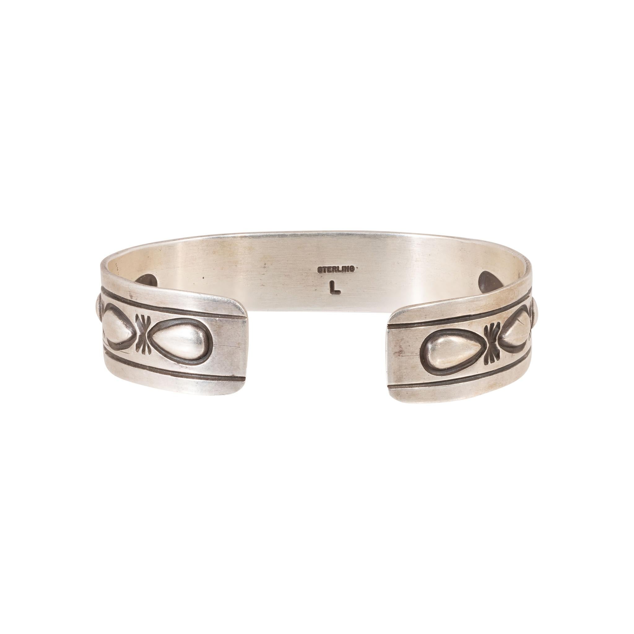 Nativo americano Bracciale Navajo in Lapis e Argento Sterling in vendita