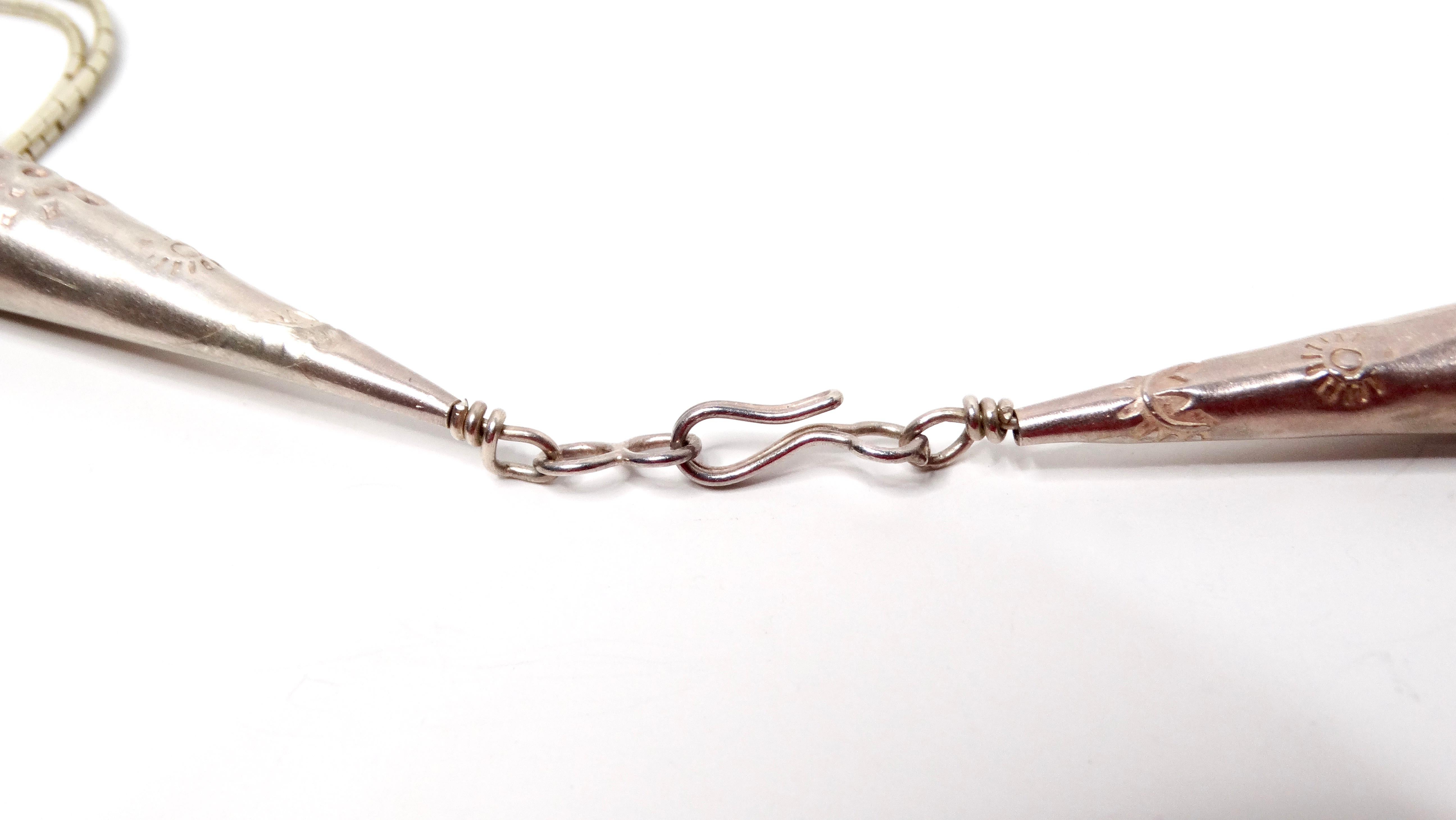 Donna Navajo Liquid Sterling Silver Collana con perline a più fili in vendita