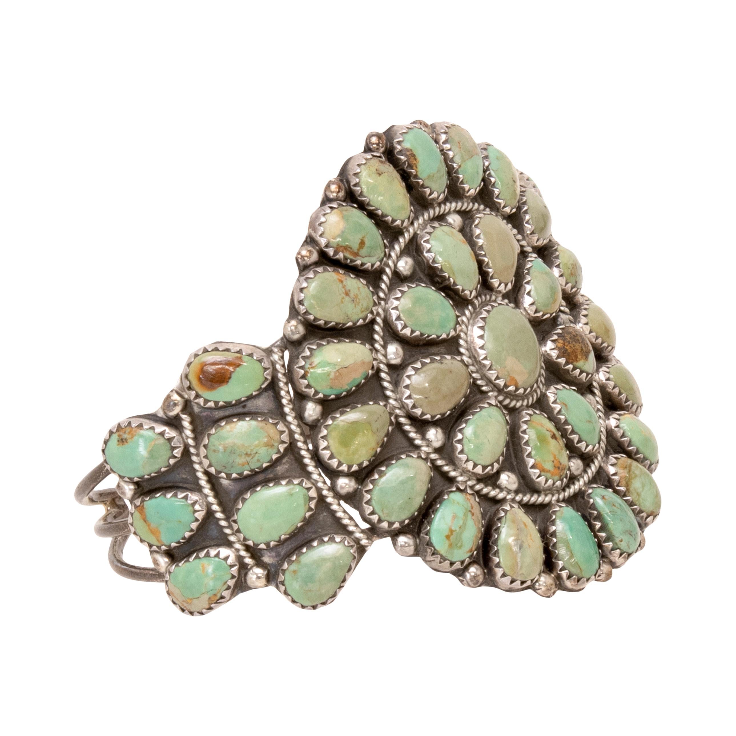 Pulsera Navajo Manassa Turquesa Talla antigua en venta