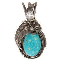 Navajo Morenci Turquoise Pendant