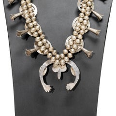 Navajo Morenci Turquoise Squash Blossom