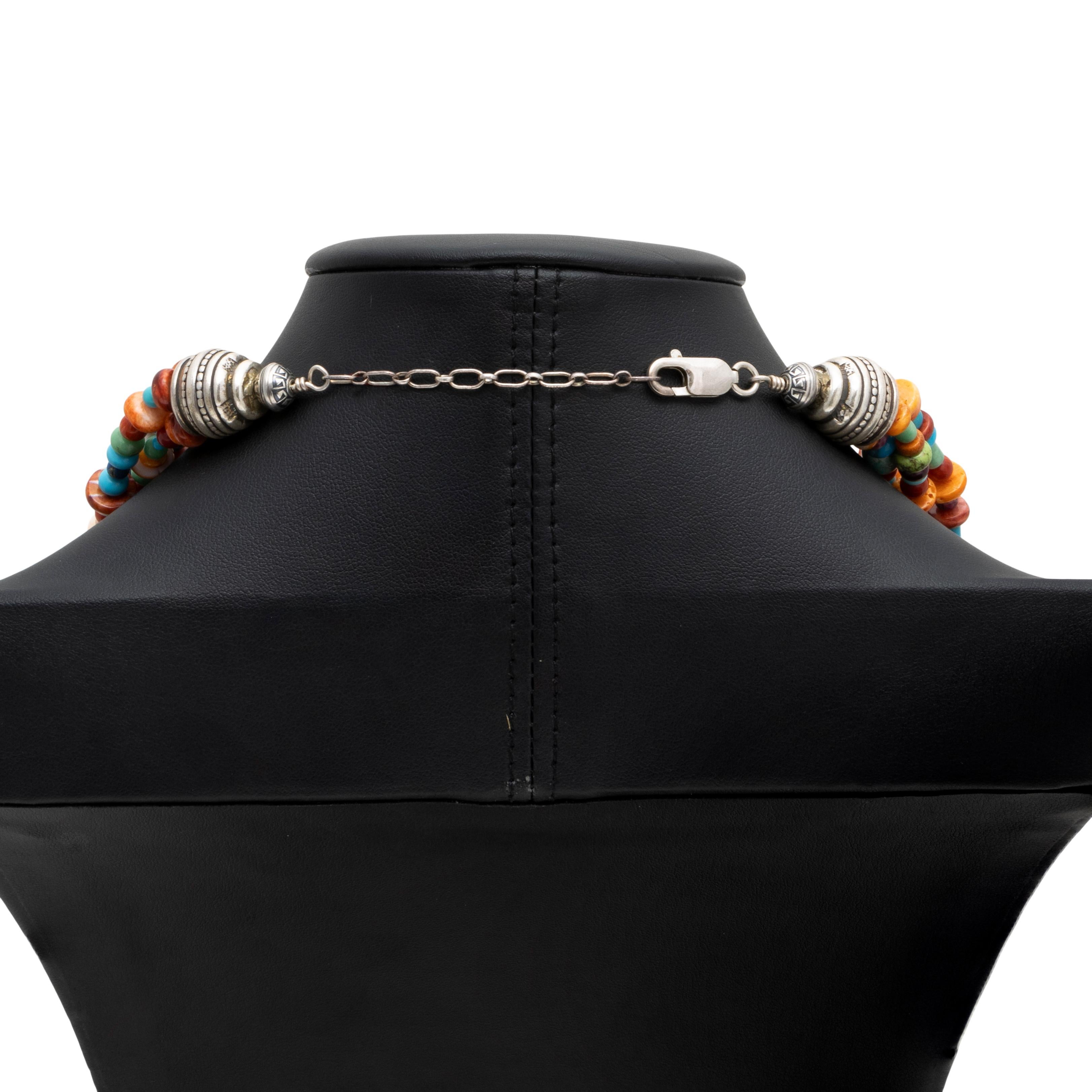 Mehrreihige Navajo-Perlenkette mit Perlen für Damen oder Herren im Angebot