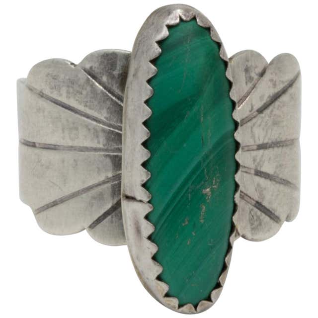 Old Native Rings Native American Turquoise and Sterling Silver Ring, Navajo, Mid 1900s ...