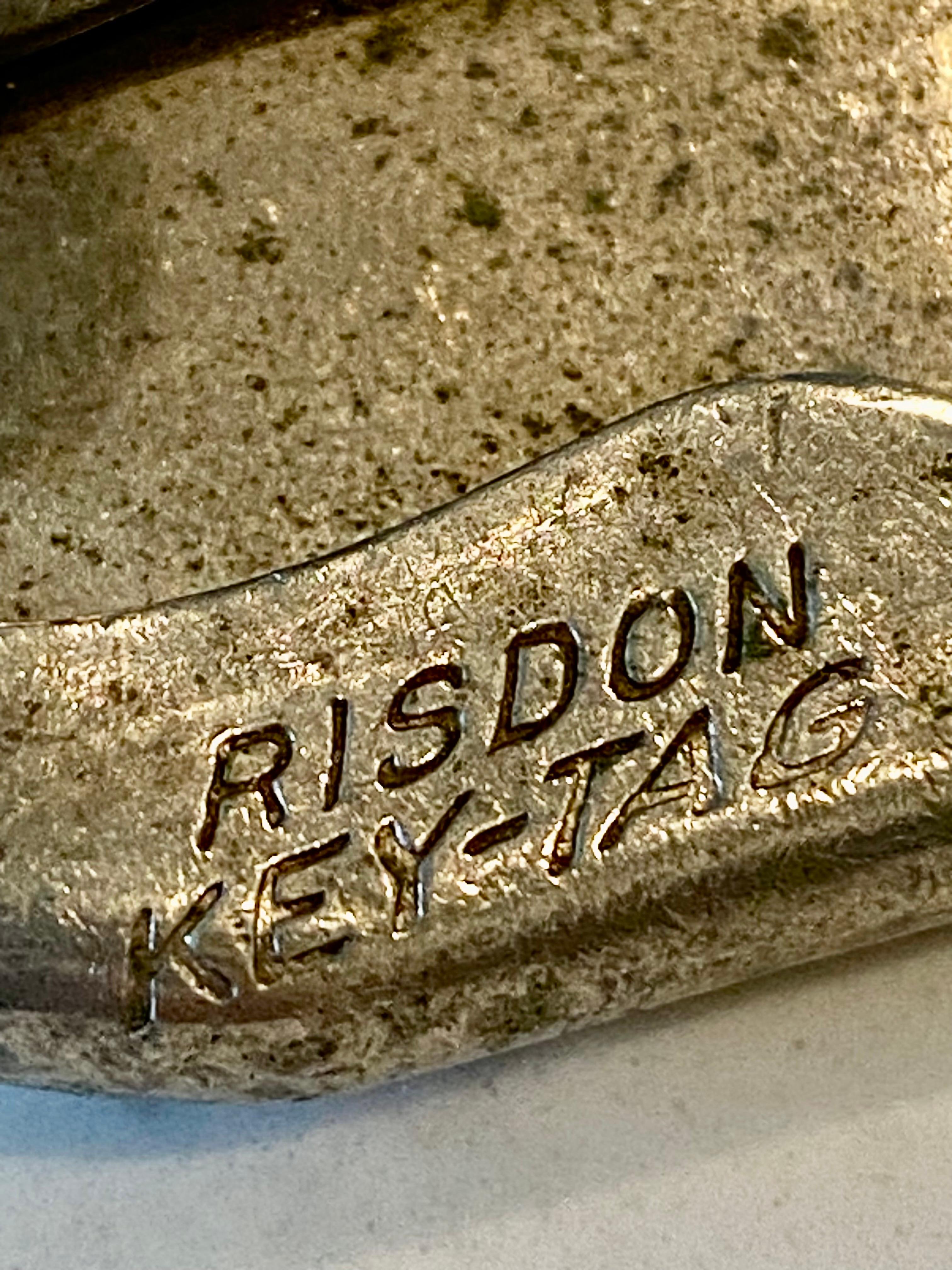 Llavero con pasador de seguridad Navajo Old Pawn de plata de ley en Desgastado estado para la venta en Round Top, TX