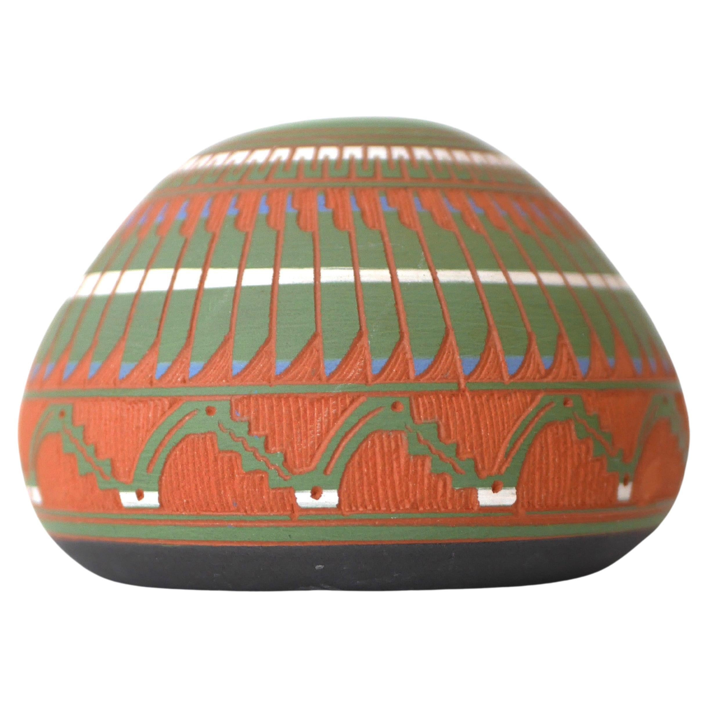 Navajo pottery vase, vintage art ceramic by Tanya & Garrett Bennett