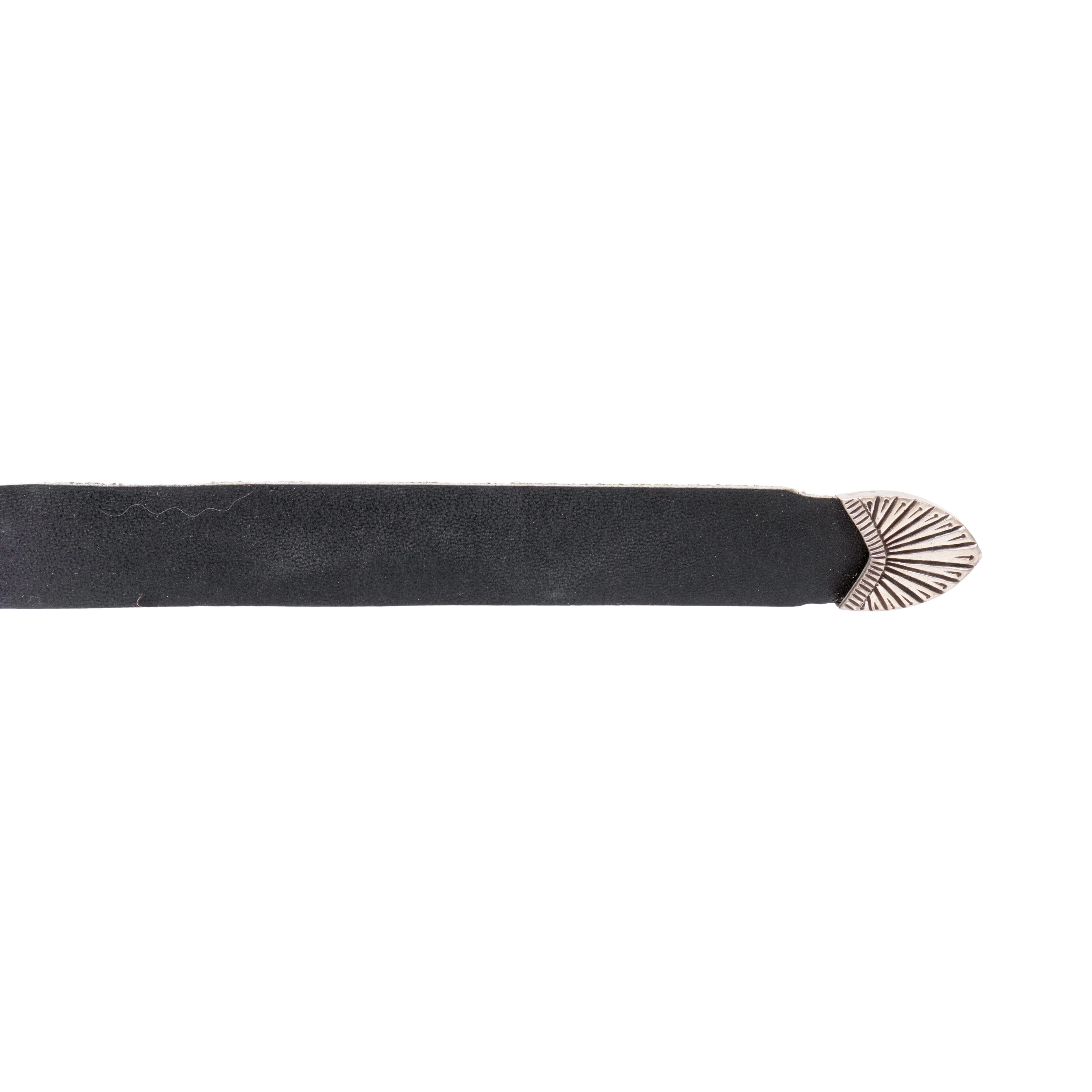 Navajo R. Tom Sterling Silber Concho Gürtel für Damen oder Herren im Angebot
