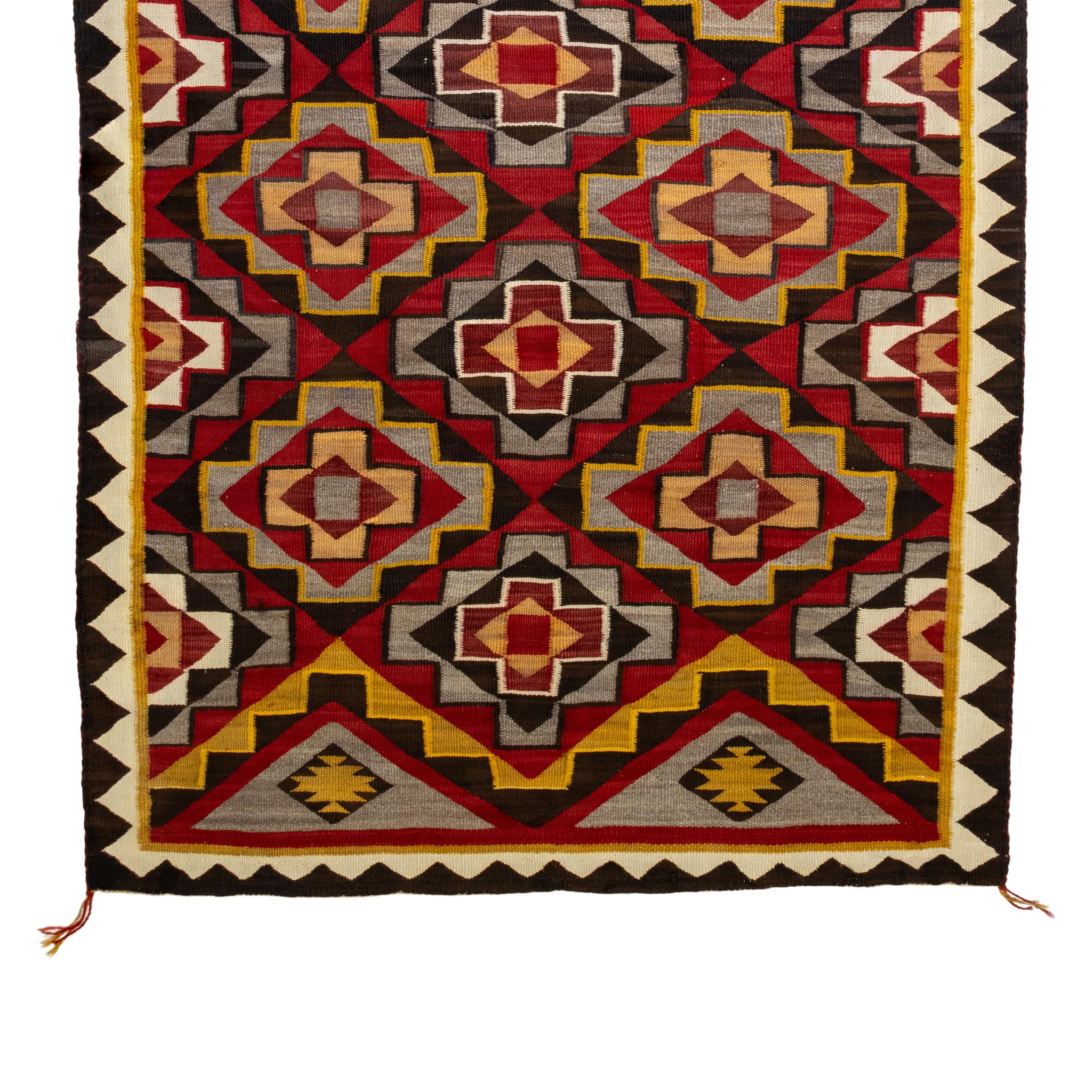Native American Navajo Red Mesa Weaving For Sale