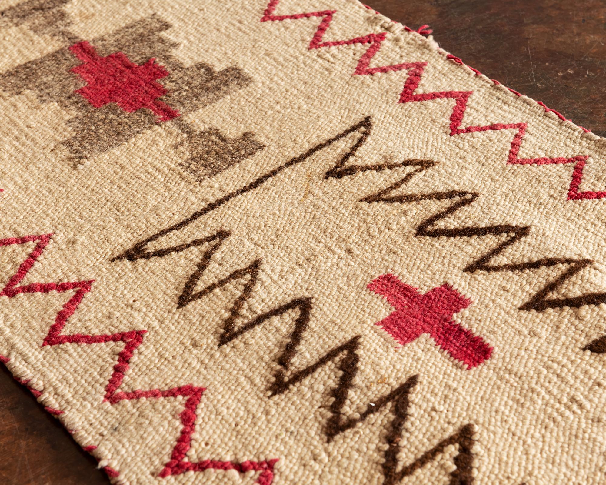 Hand-Woven Navajo Regional Runner, 1920s