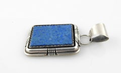 Navajo Robert Noreen Kelly Sterling Silver Lapis Lazuli Pendant