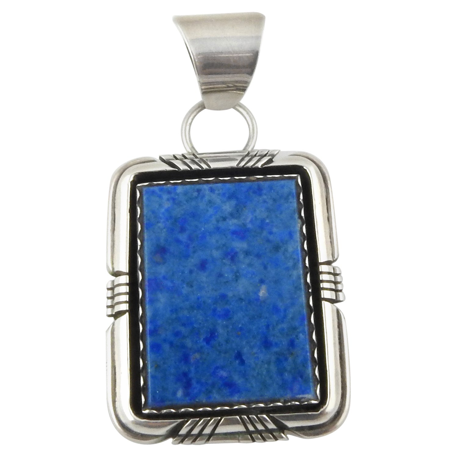 Navajo Robert Noreen Kelly Sterling Silver Lapis Lazuli Pendant