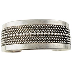 Navajo Ron Yazzie Sterling Silver Cuff Bracelet