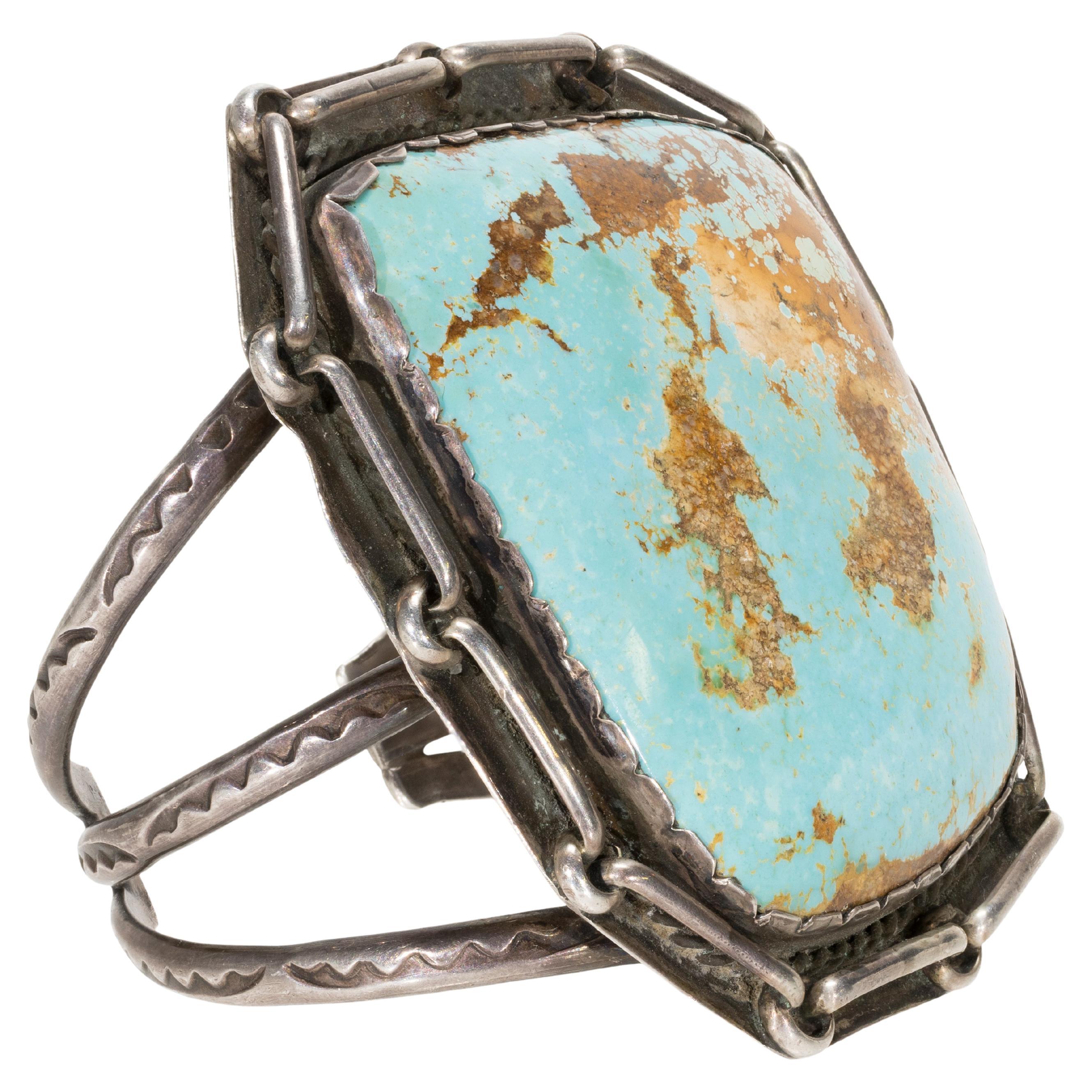 Navajo Royston Turquoise and Sterling Bracelet