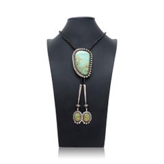 Navajo Royston Turquoise Sterling Silver Bolo
