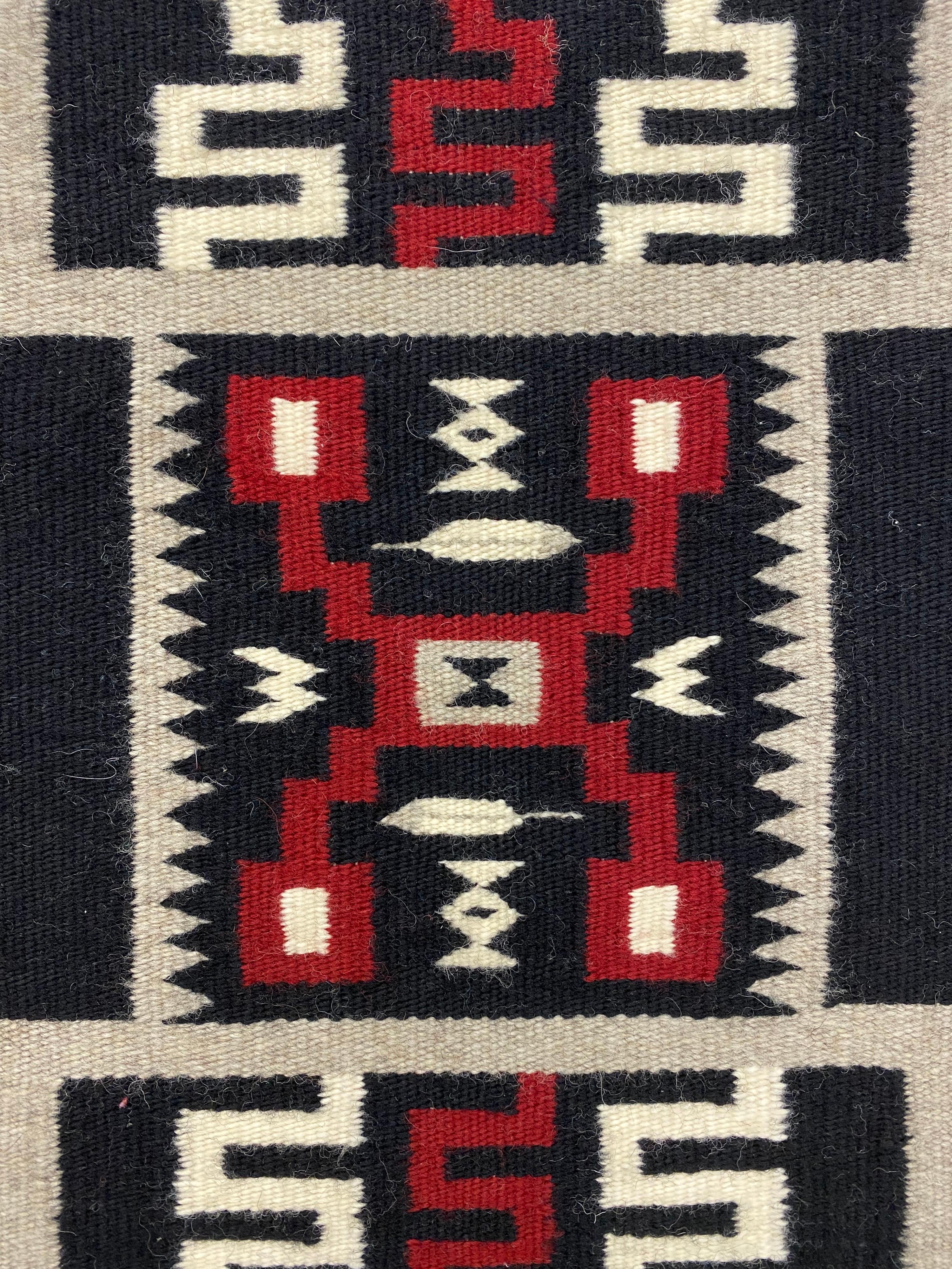 American Navajo Rug Storm Pattern, Wool by Rena Robertson
