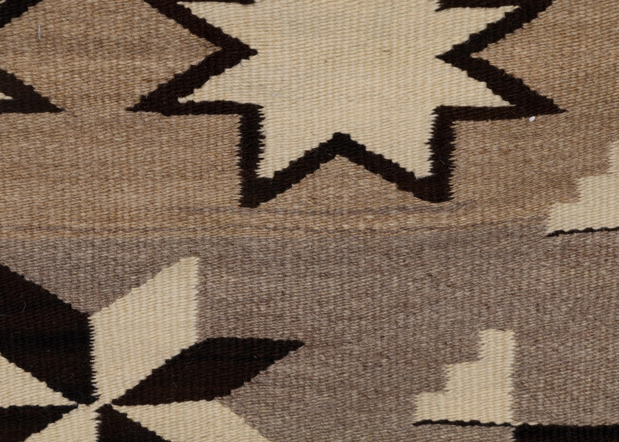 American Navajo Rug, Vintage circa 1935 Trading Post Era Southwestern Weaving
