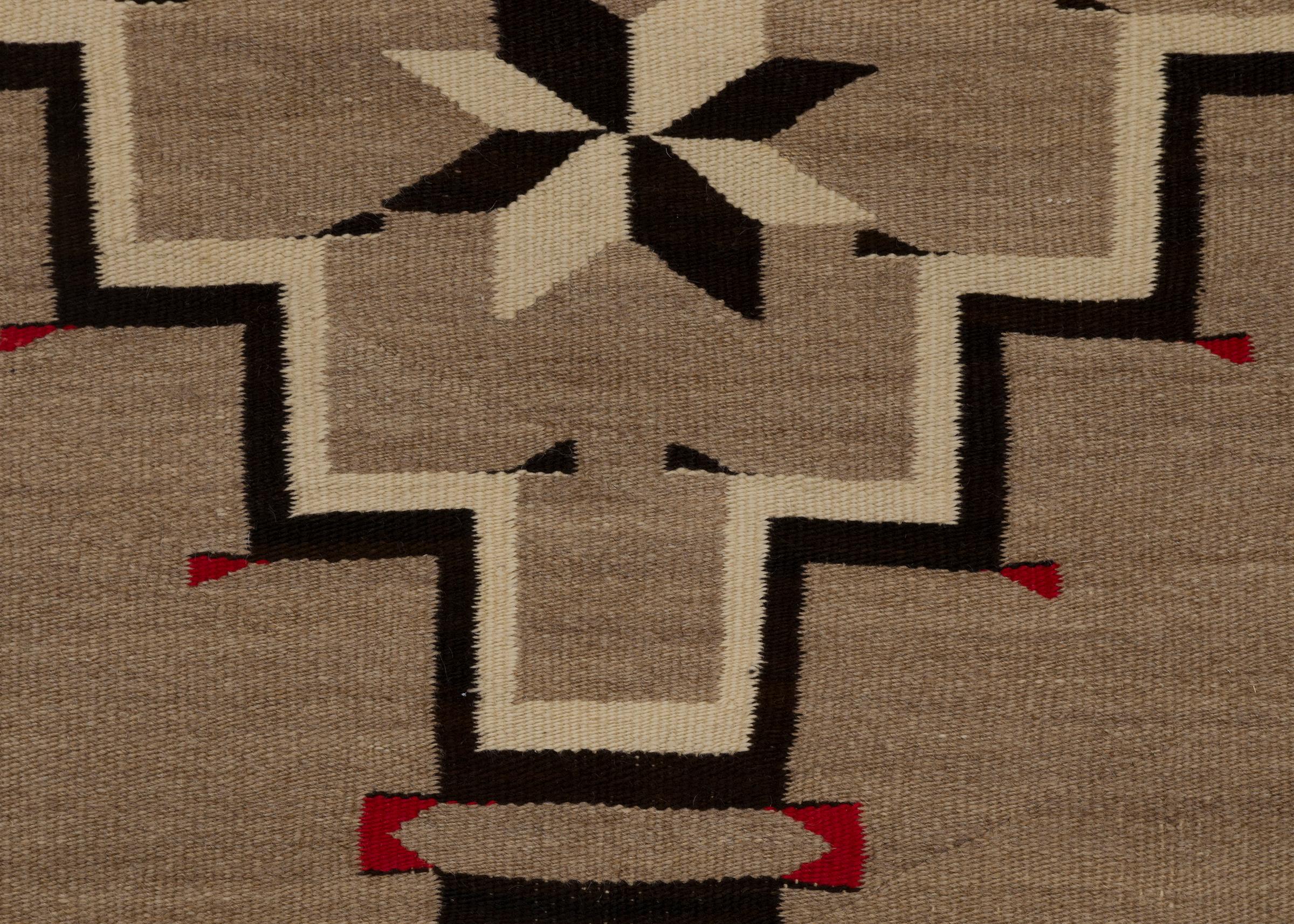 Navajo Rug, Vintage circa 1935 Trading Post Era Southwestern Weaving In Good Condition In Denver, CO