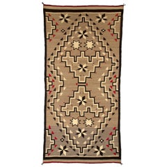 Tapis Navajo, Vintage vers 1935 Période de Trading Post Tissage du Sud-Ouest