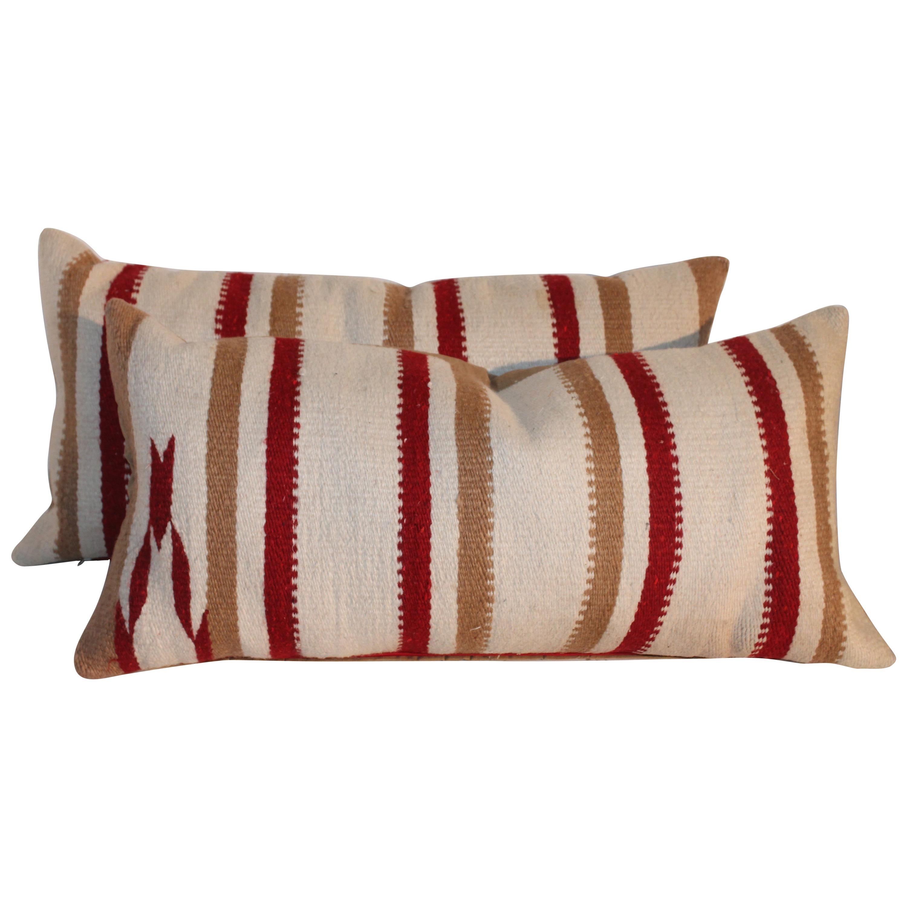 Navajo Saddle Blanket Pillows, Pair For Sale