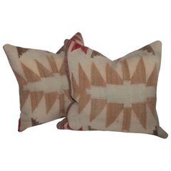 Navajo Saddle Blanket Weaving Pillows, Pair