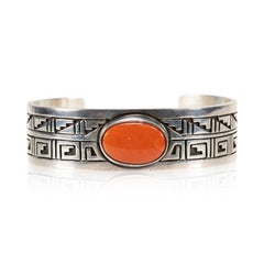Bracciale in corallo Single Stone di Navajo
