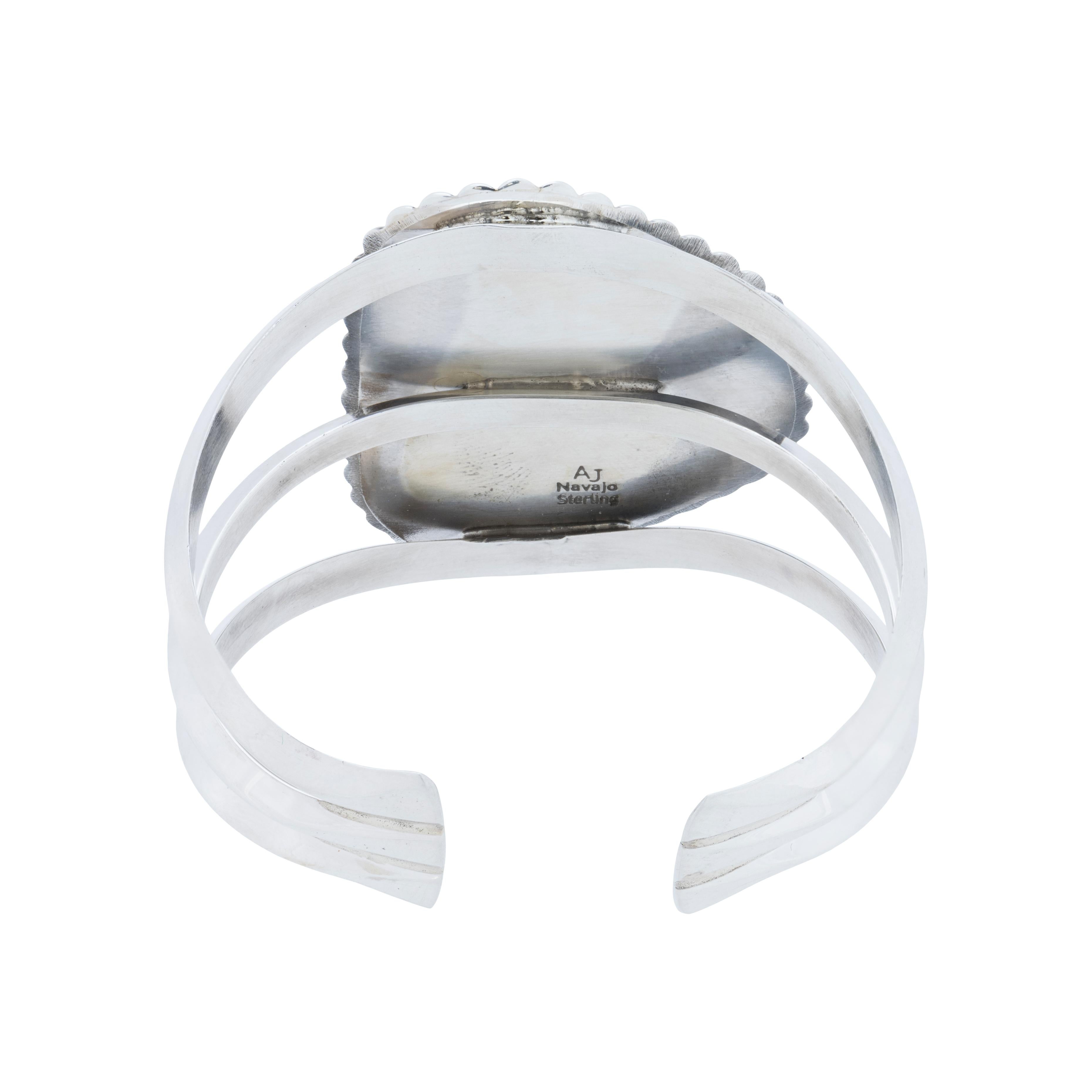 Nativo americano Bracciale Navajo Single Stone in turchese Kingman in vendita
