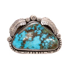 Navajo Single Stone Türkis Manschettenknopf-Armband