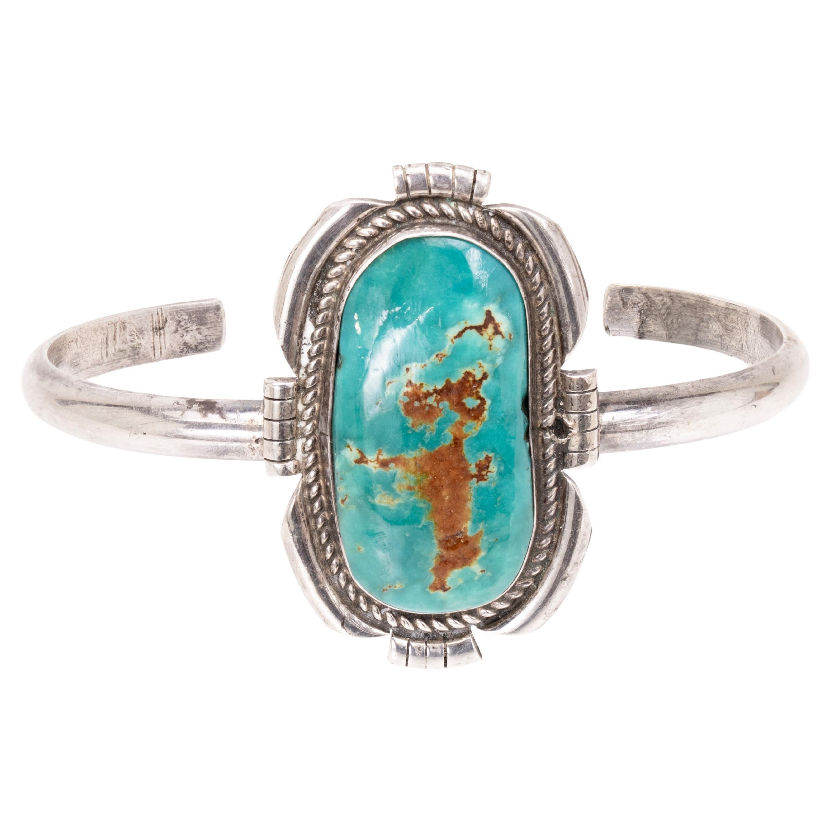 Bracciale Single Stone in turchese Navajo