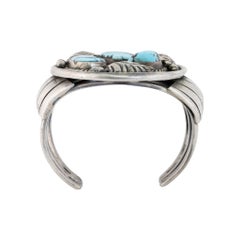 Navajo Sleeping Beauty Turquoise and Sterling Bracelet