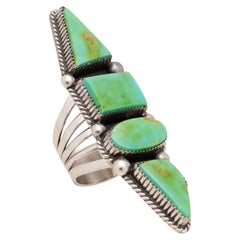 Anello Navajo Sonoran Gold con turchese e argento sterling