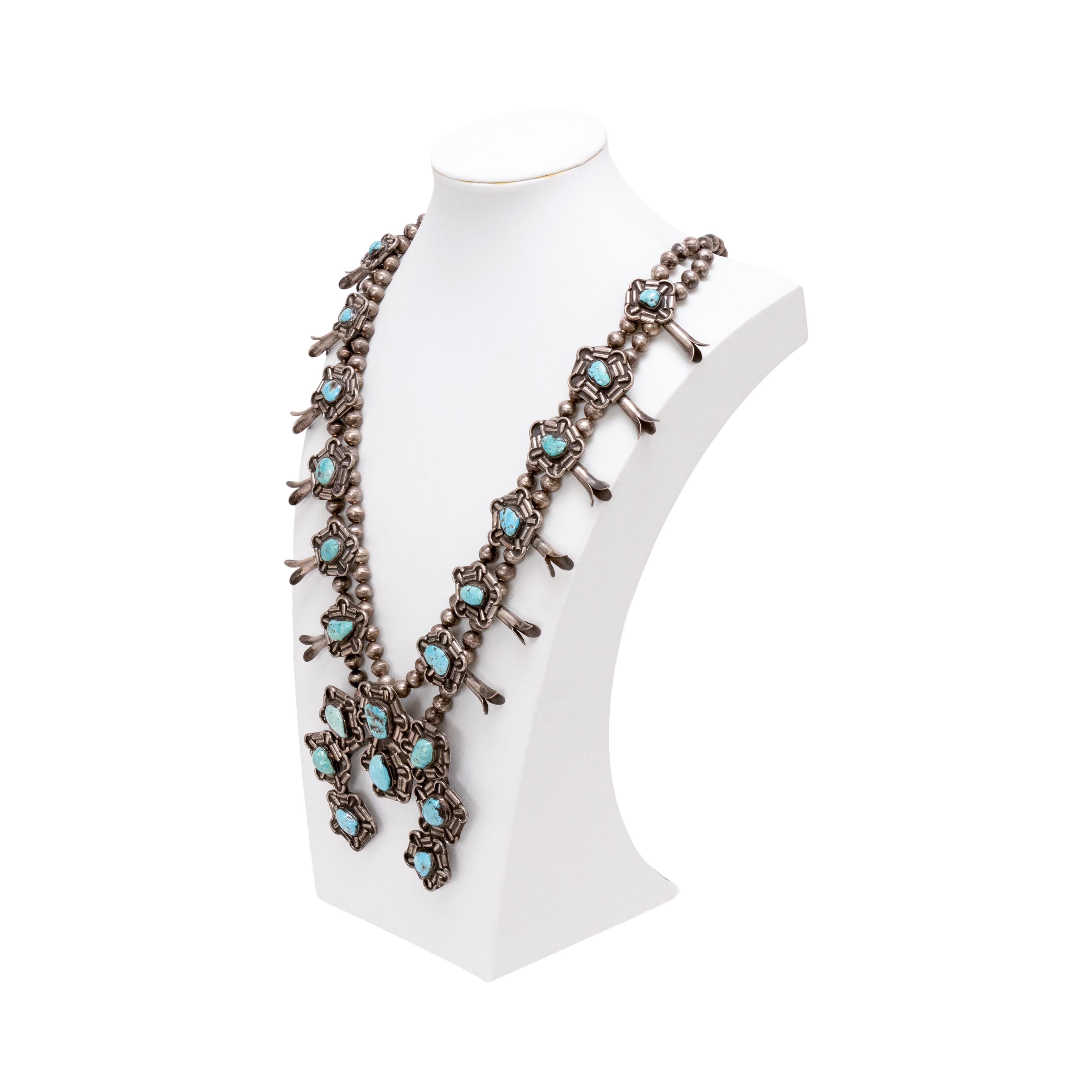 Collana con fiori di zucca Navajo In condizioni buone in vendita a Coeur d Alene, ID