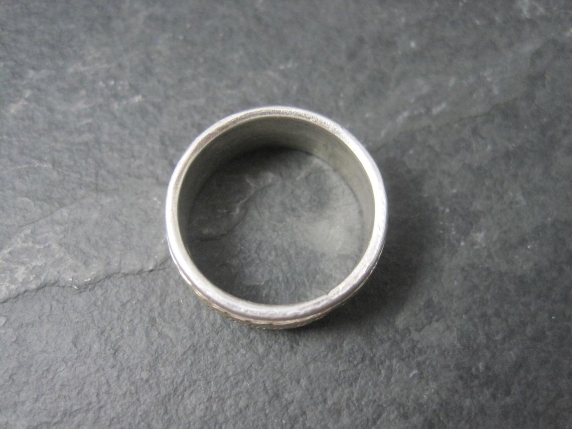 Navajo Sterling 14K Band Ring Size 6.5 Bruce Morgan For Sale 1
