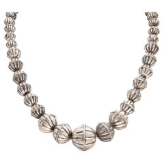 Navajo Sterling Beaded Necklace