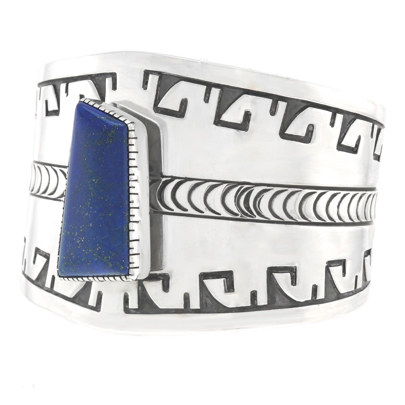 Native American Navajo Sterling Cuff Bracelet Johnathan Nez