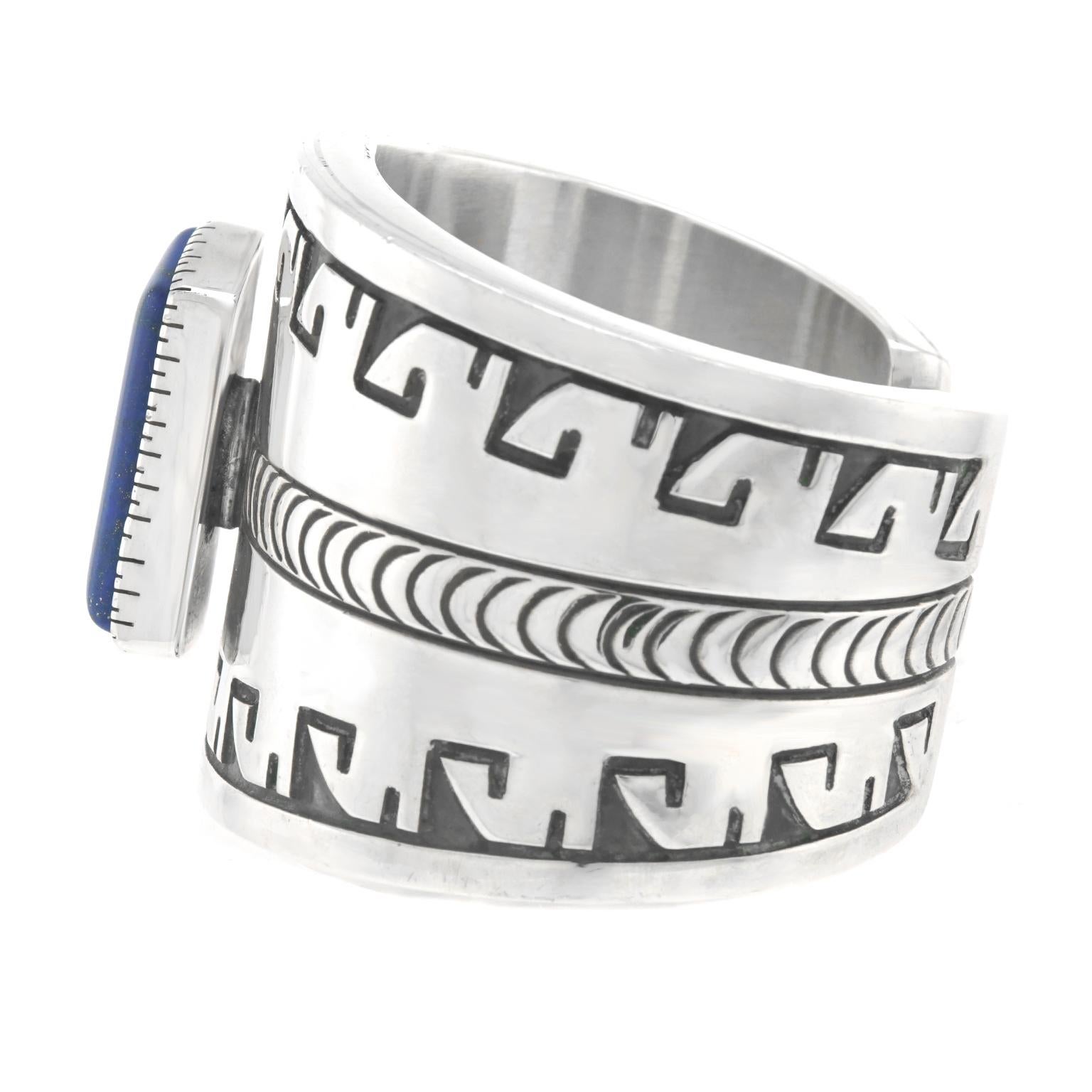 Navajo Sterling Cuff Bracelet Johnathan Nez 1