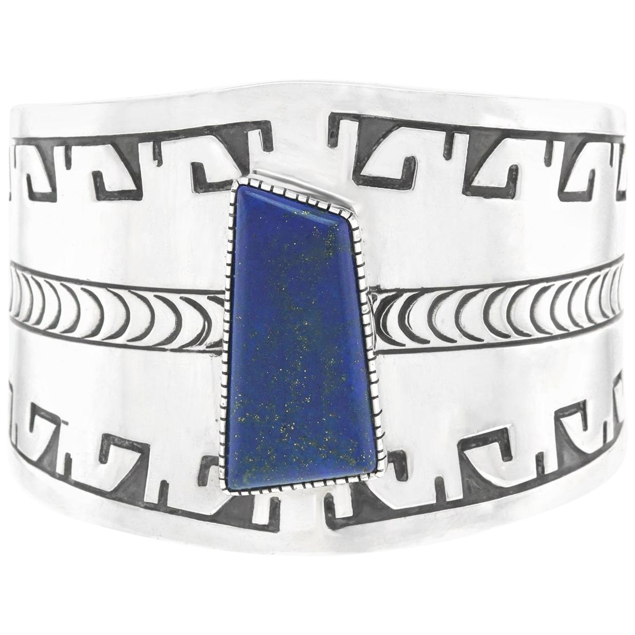 Navajo Sterling Cuff Bracelet Johnathan Nez