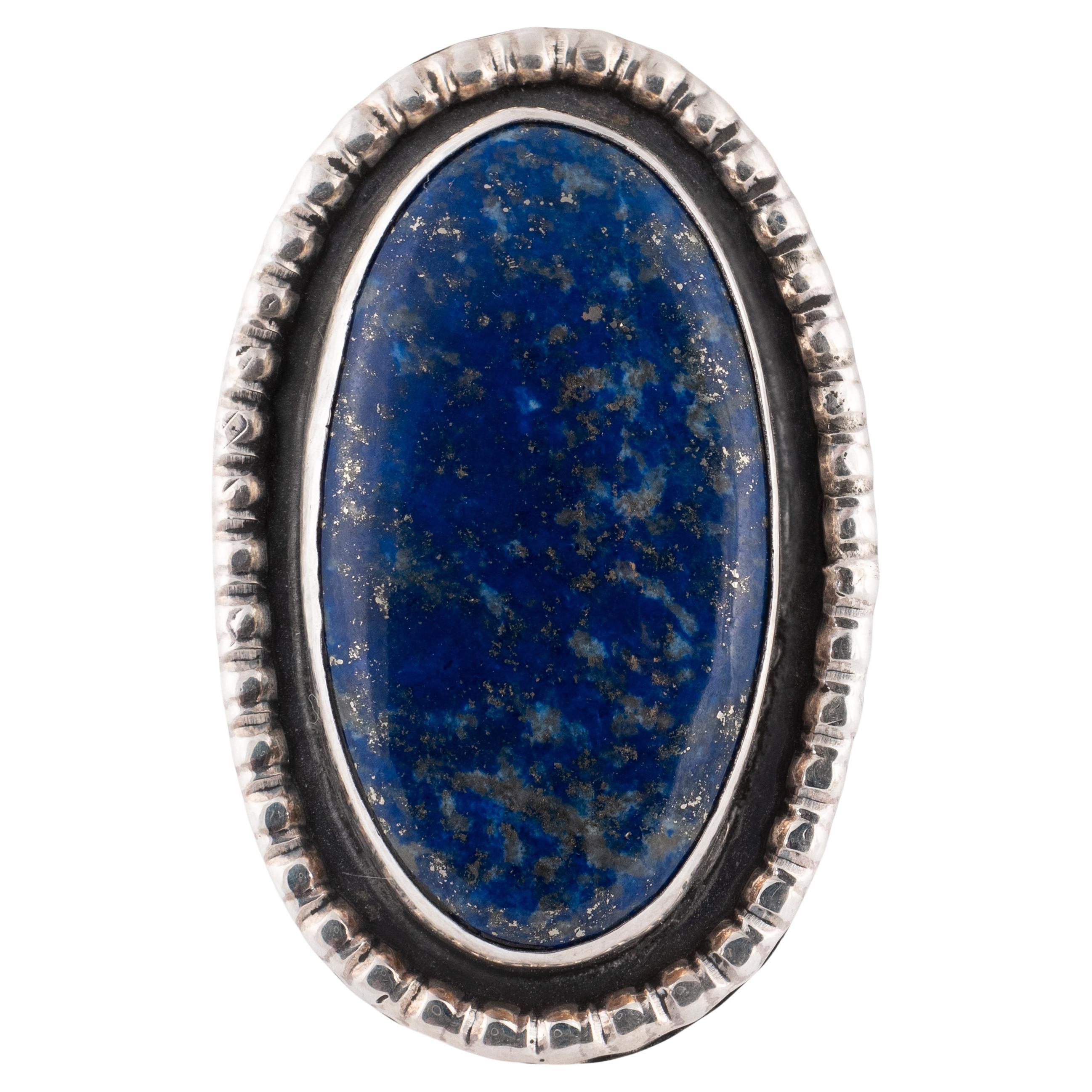 Navajo Sterling Lapis Ring von Chimney Butte