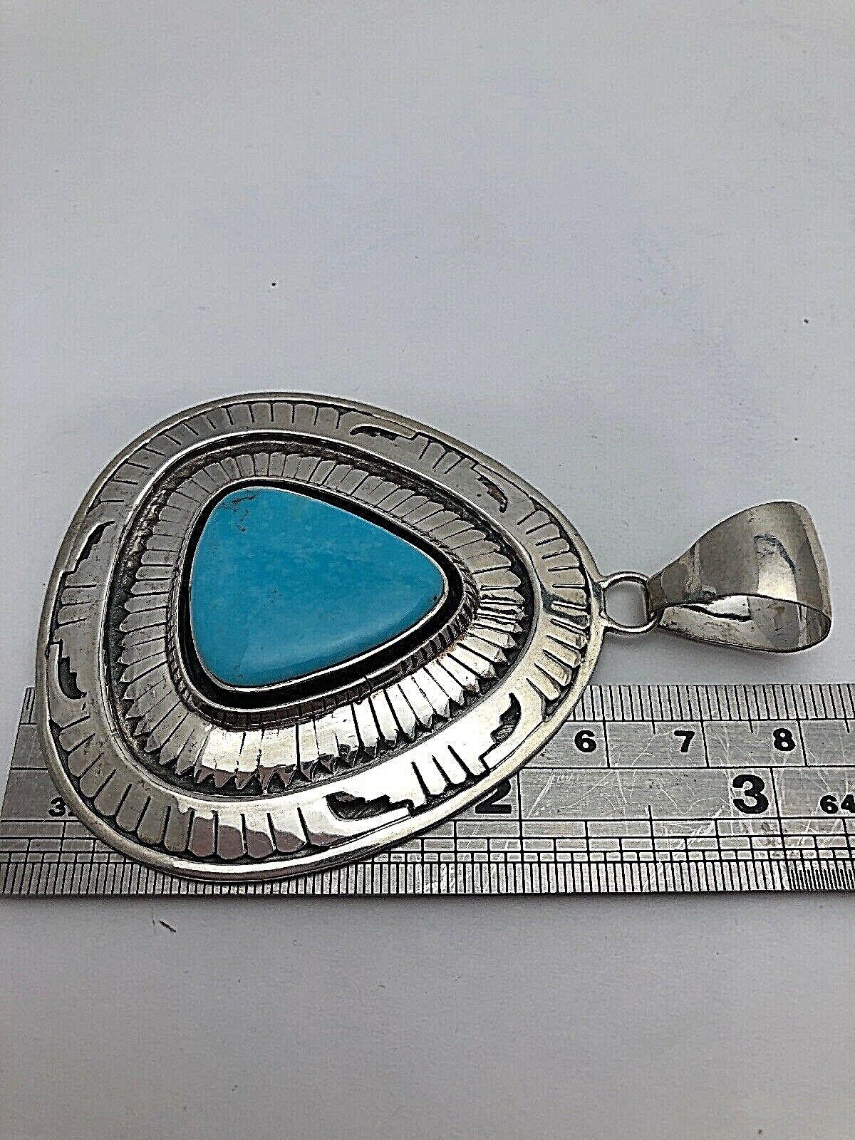 Cabochon Navajo Sterling Silver .925 2 1/2