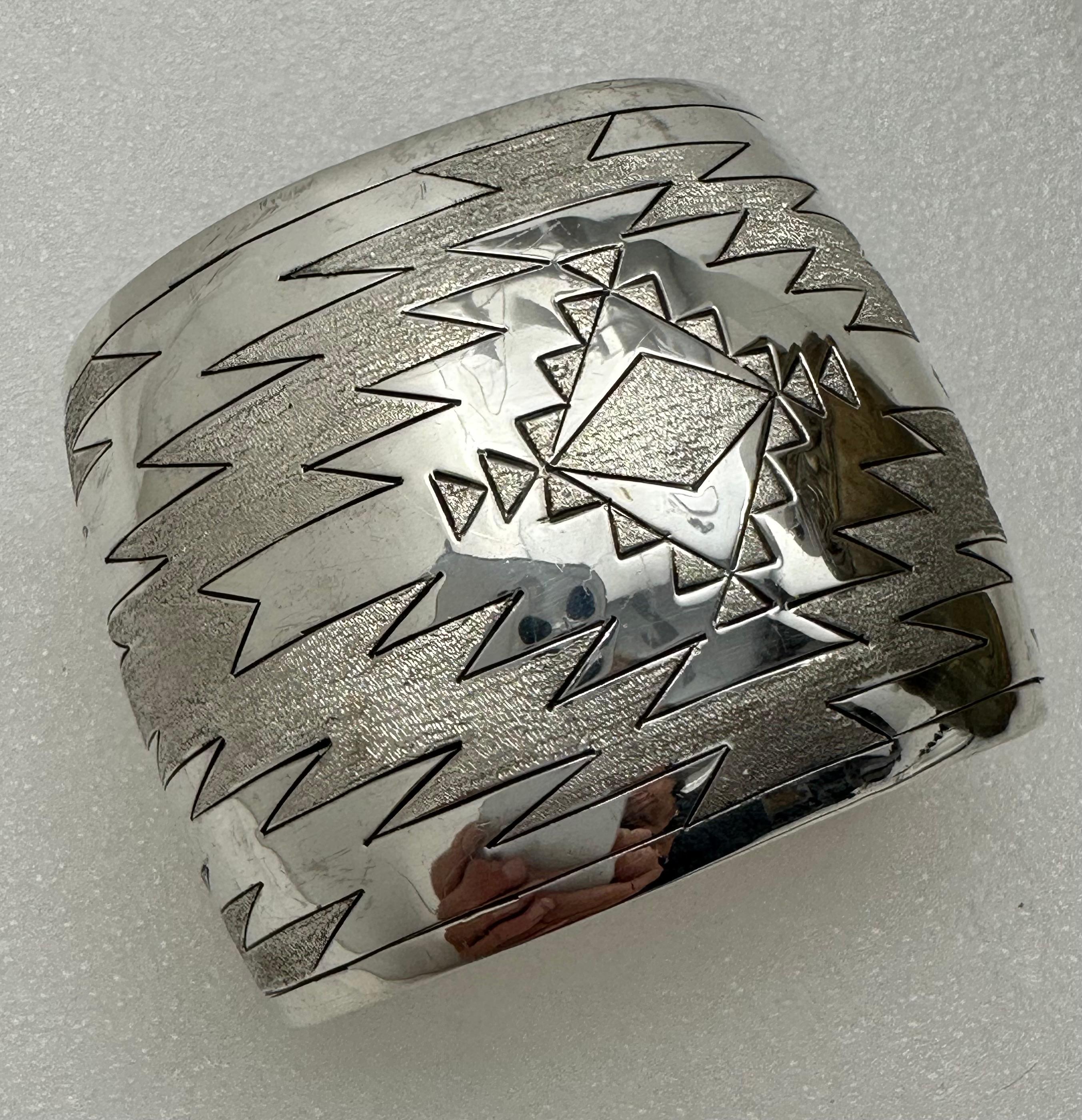 Navajo ~ Sterling Silver .925 Aztec Design 2