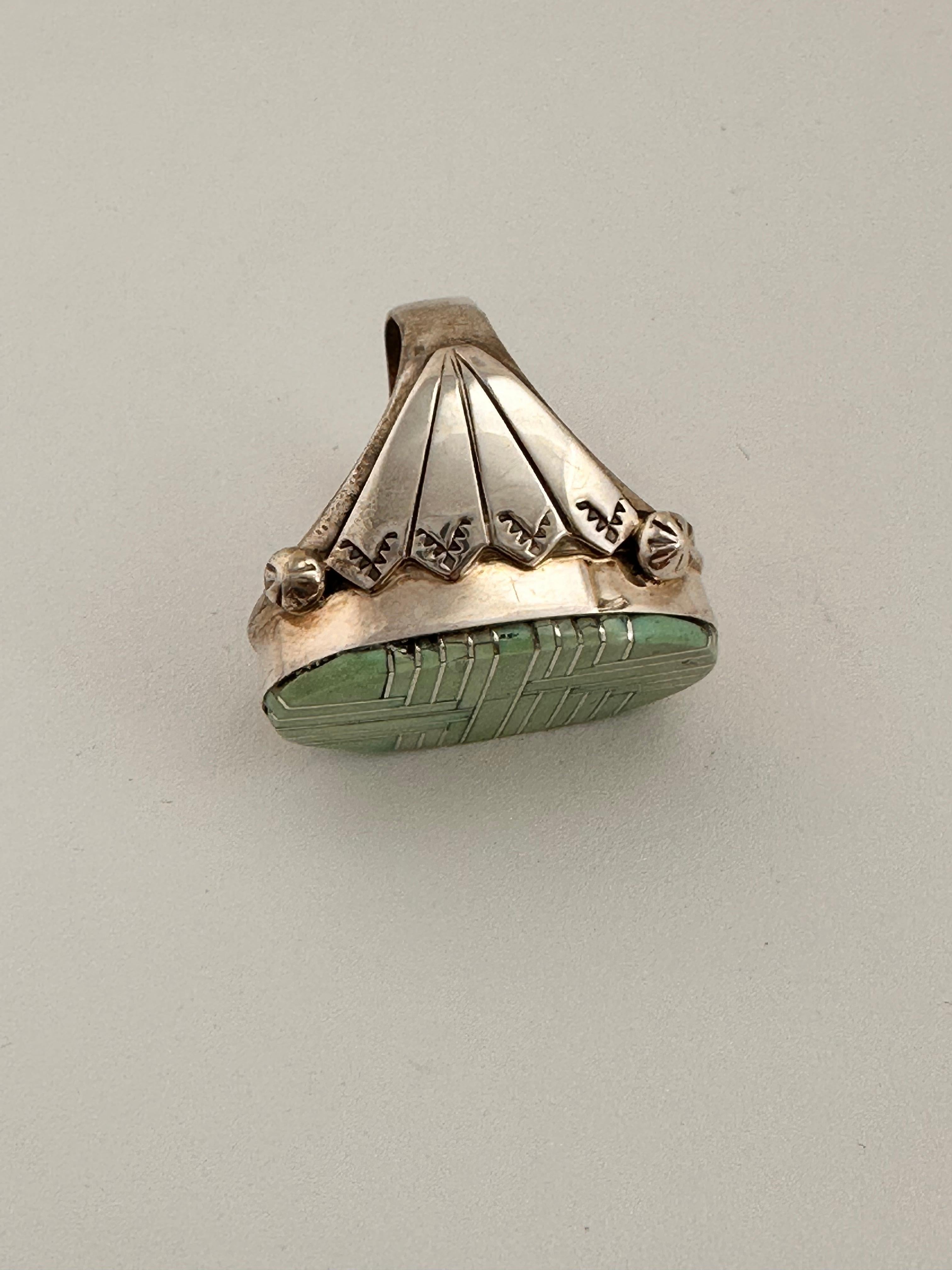 Women's or Men's Navajo Sterling Silver .925 Kingman Turquoise 14mm x 25mm Oval Ring  Size 9