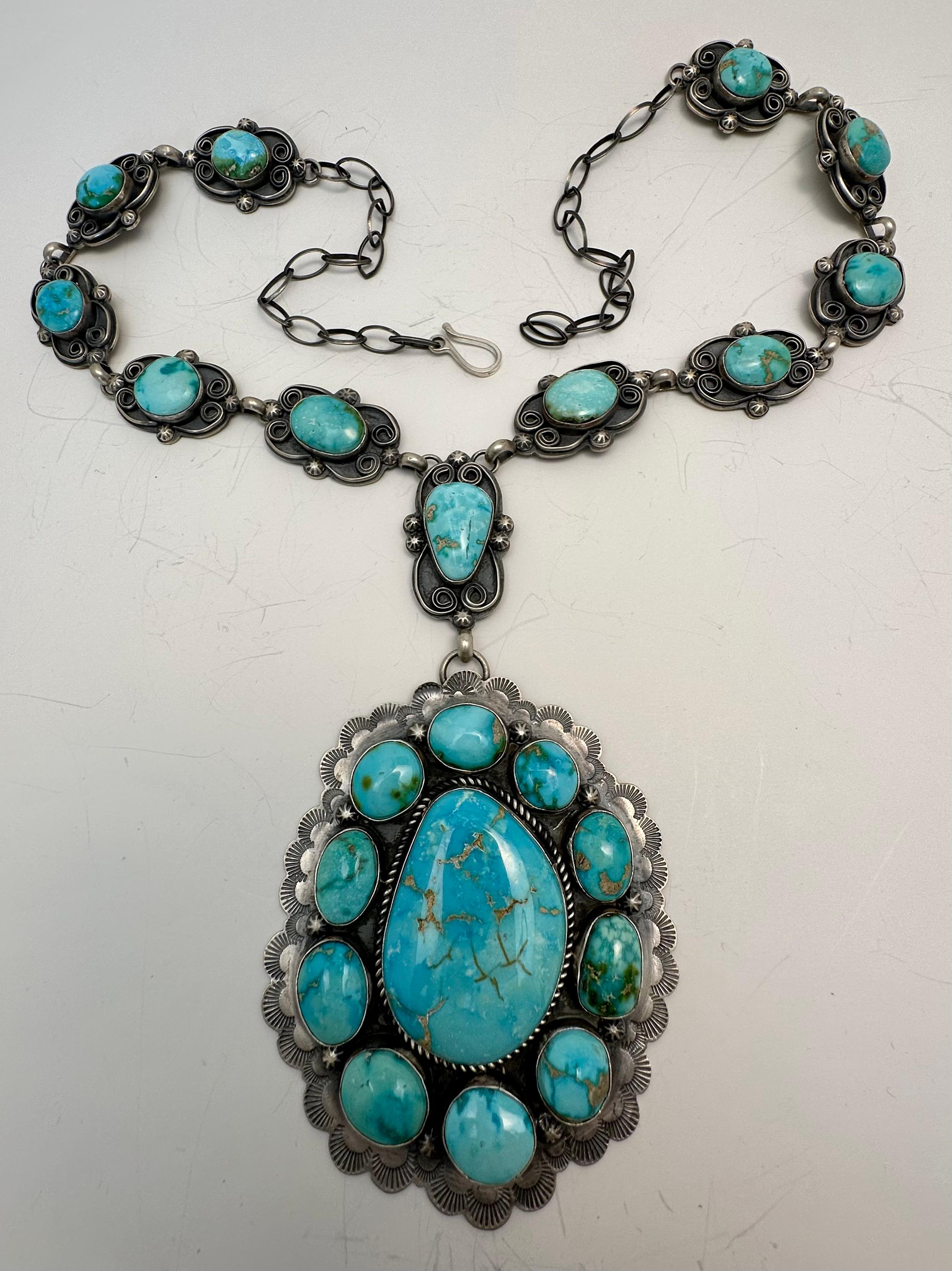 Navajo Sterling Silver .925 Sleeping Beauty Turquoise 30