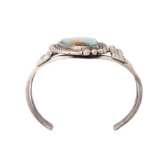 Navajo Sterling Silver and Turquoise Cuff Bracelet