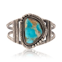 Bracciale Navajo in argento sterling e turchese