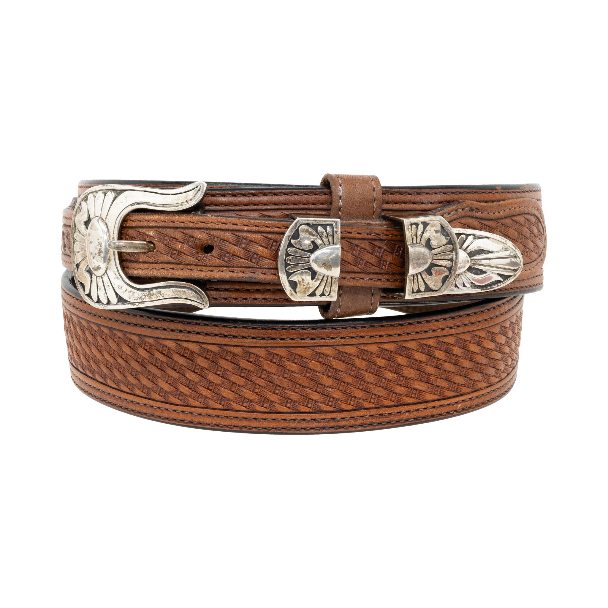 Fibbia e cintura in argento sterling Navajo di Alvin Begay In condizioni buone in vendita a Coeur d Alene, ID