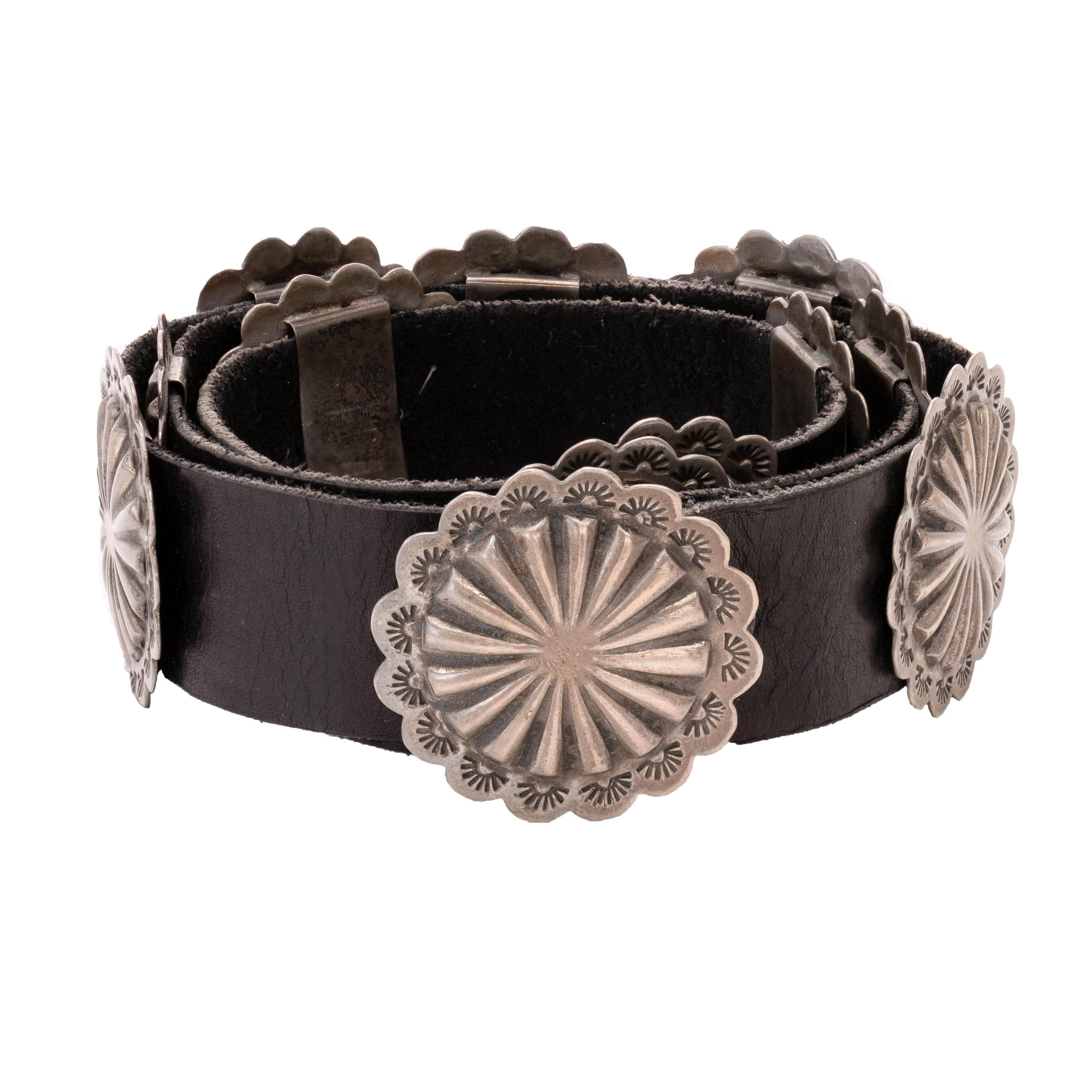 da uomo o donna Cintura Concho in argento sterling Navajo in vendita