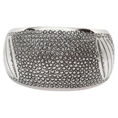 Retro Navajo Sterling Silver Domed Cuff Bracelet