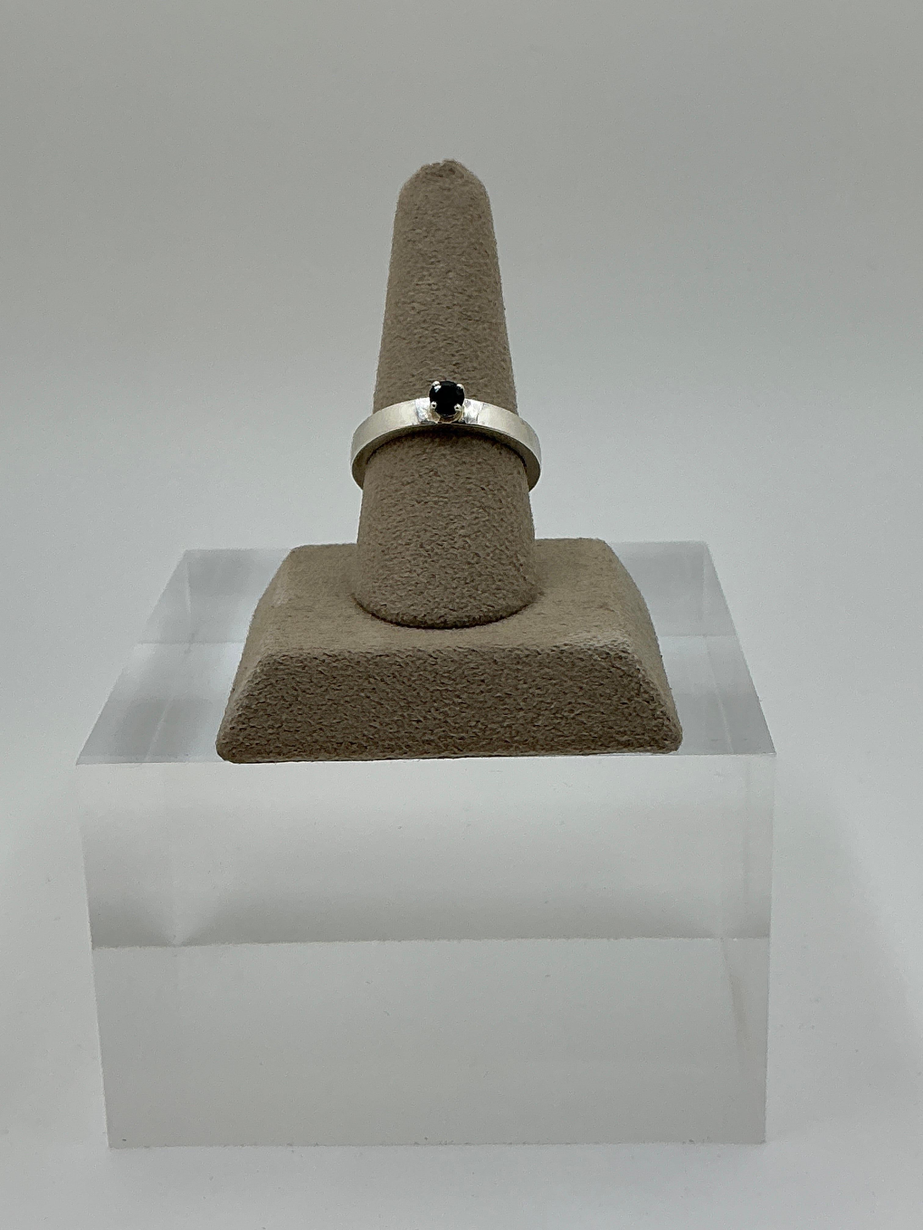 Navajo Sterling Silver Garnet Ring View 5