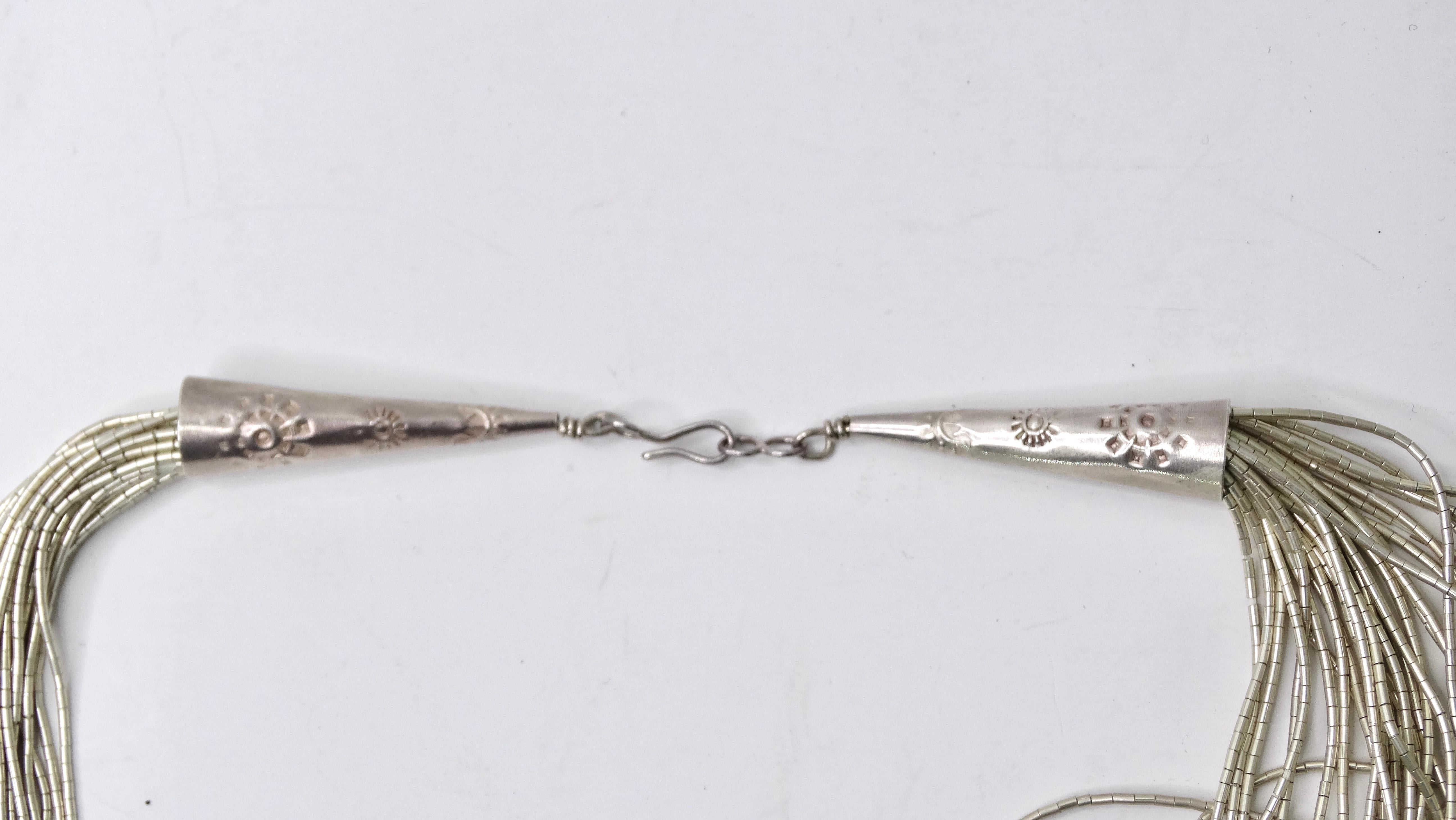 liquid silver necklace 30 strands