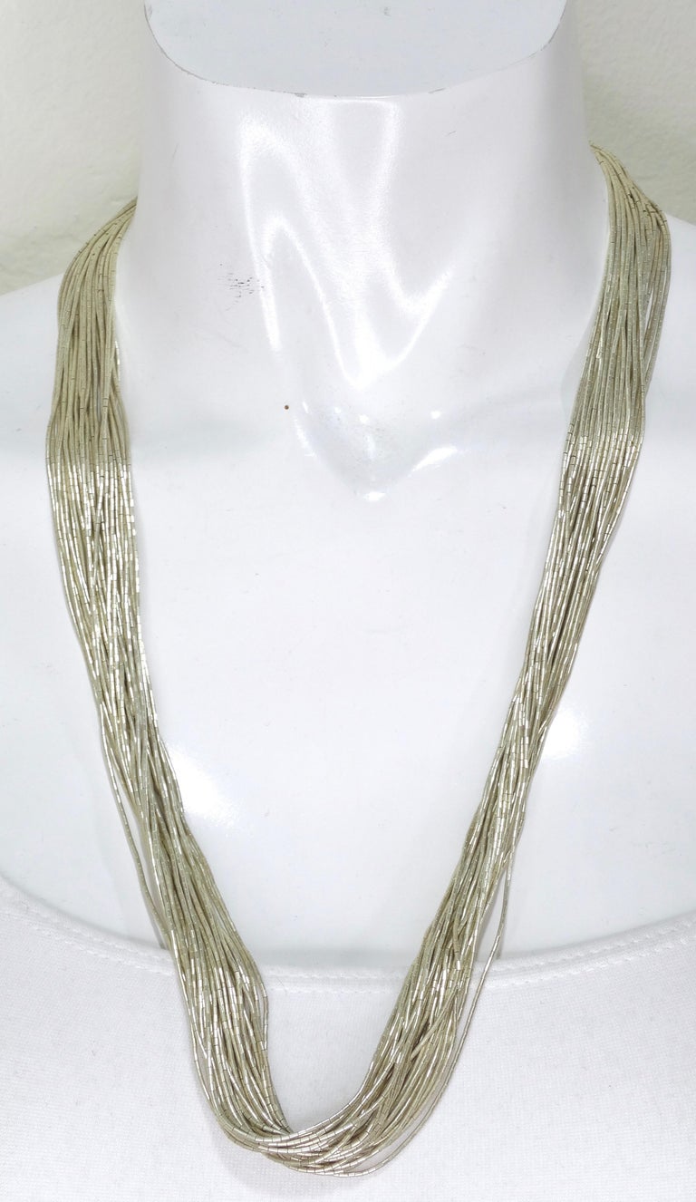 Native American Rare Longer 30 Inch Seashell Vintage Navajo Sterling Silver Necklace Native American Rare Longer 30 Inch Seashell Vintage Navajo Sterling Silver Necklace